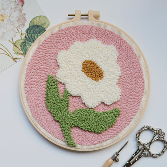 Punch needle kit "Blushed flower"