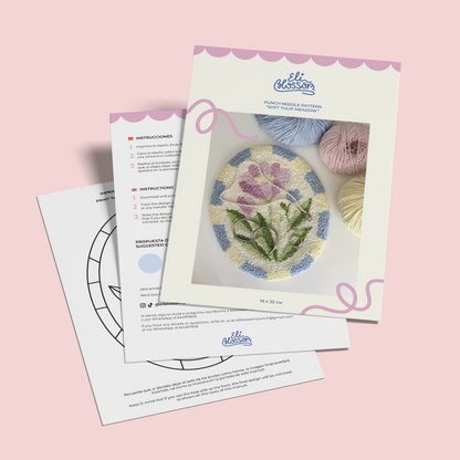 Patrón Digital Punch Needle en PDF – Soft Tulip Meadow