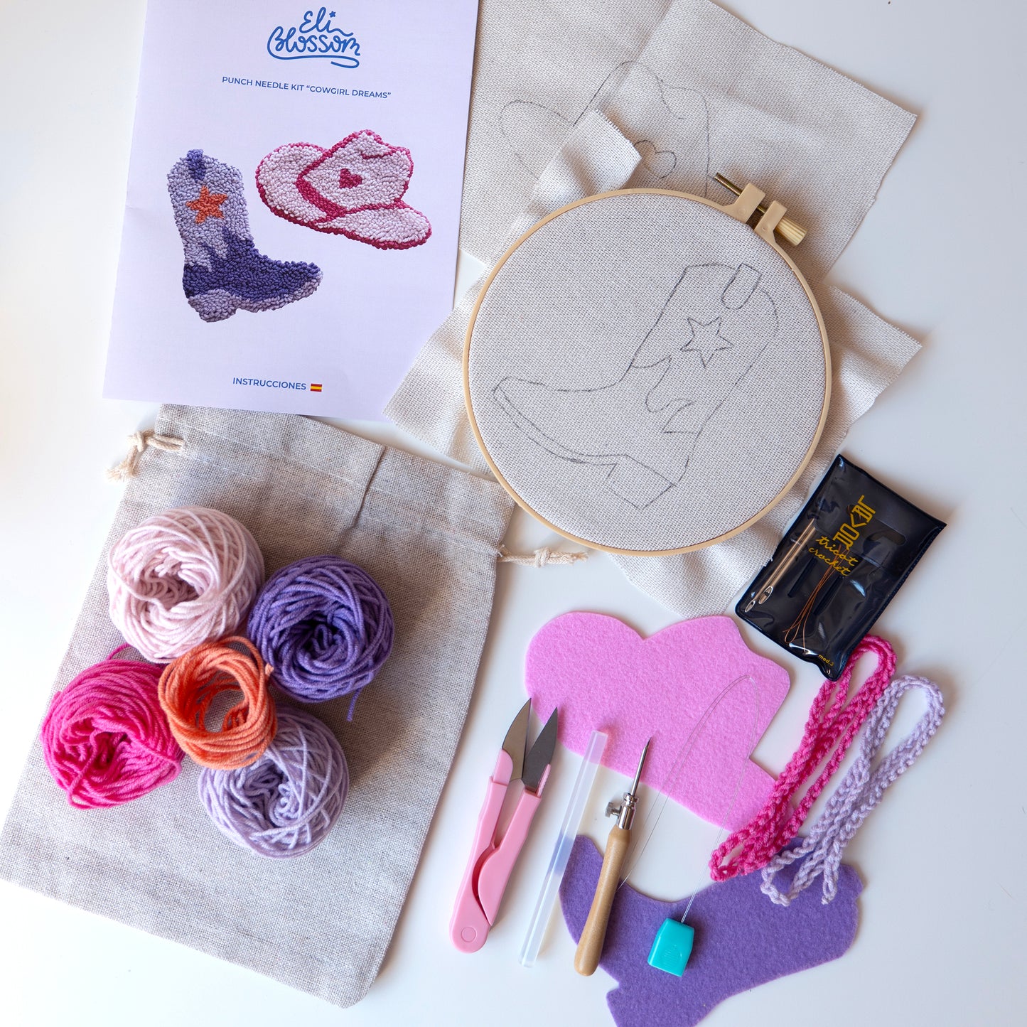Kit de punch needle "Cowgirl dreams"
