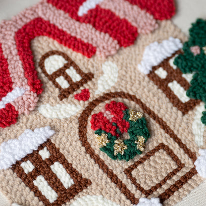 Kit de punch needle "Gingerbread house"