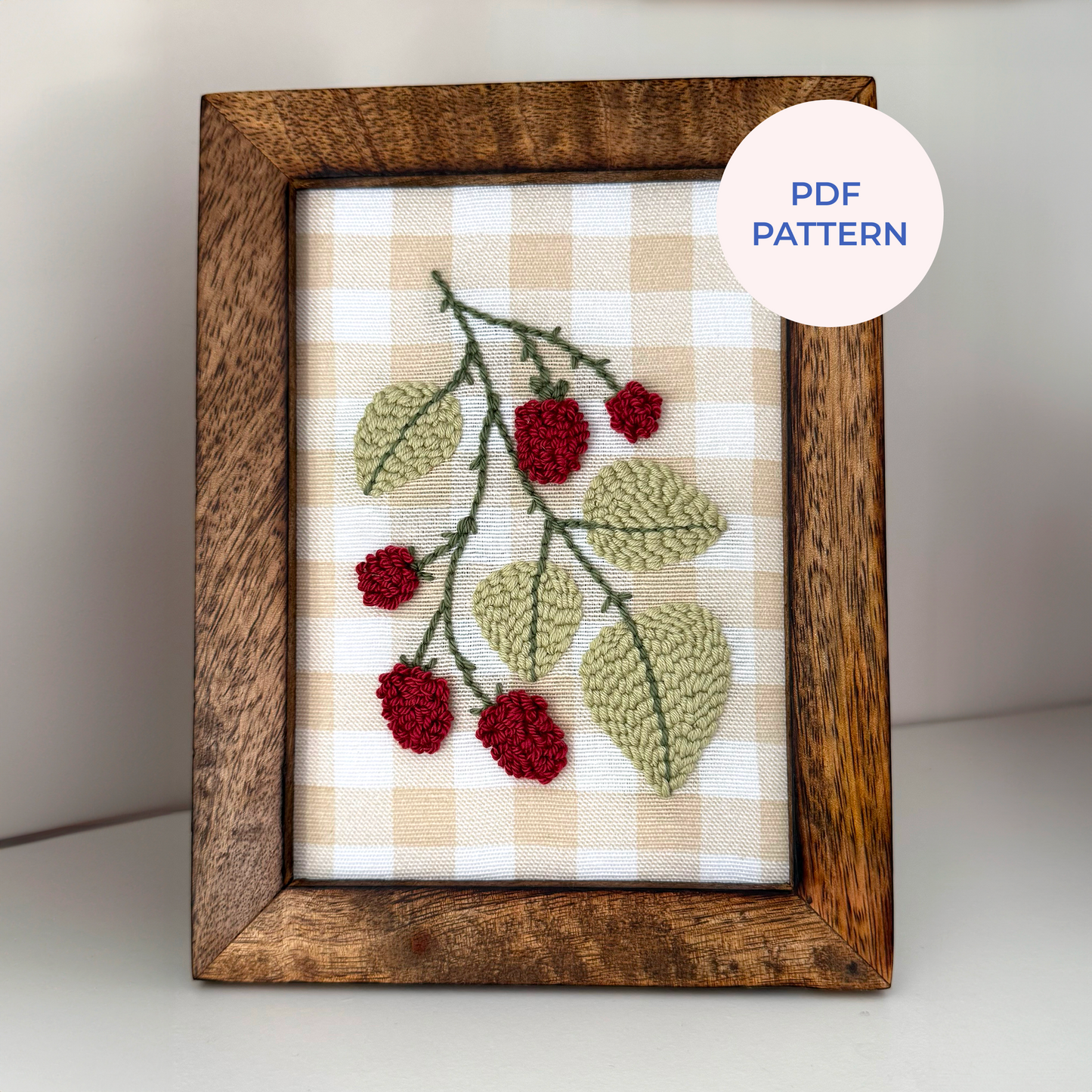 Patrón Digital Punch Needle en PDF — Wild raspberry