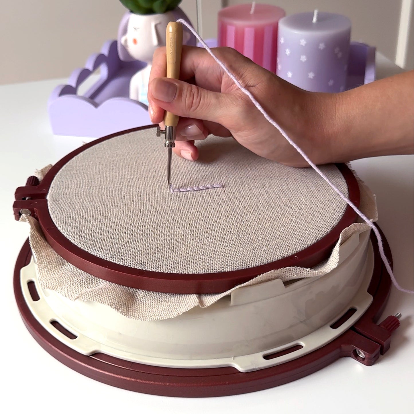 Juego de bastidores Nurge Punch needle — 2 bastidores incluidos