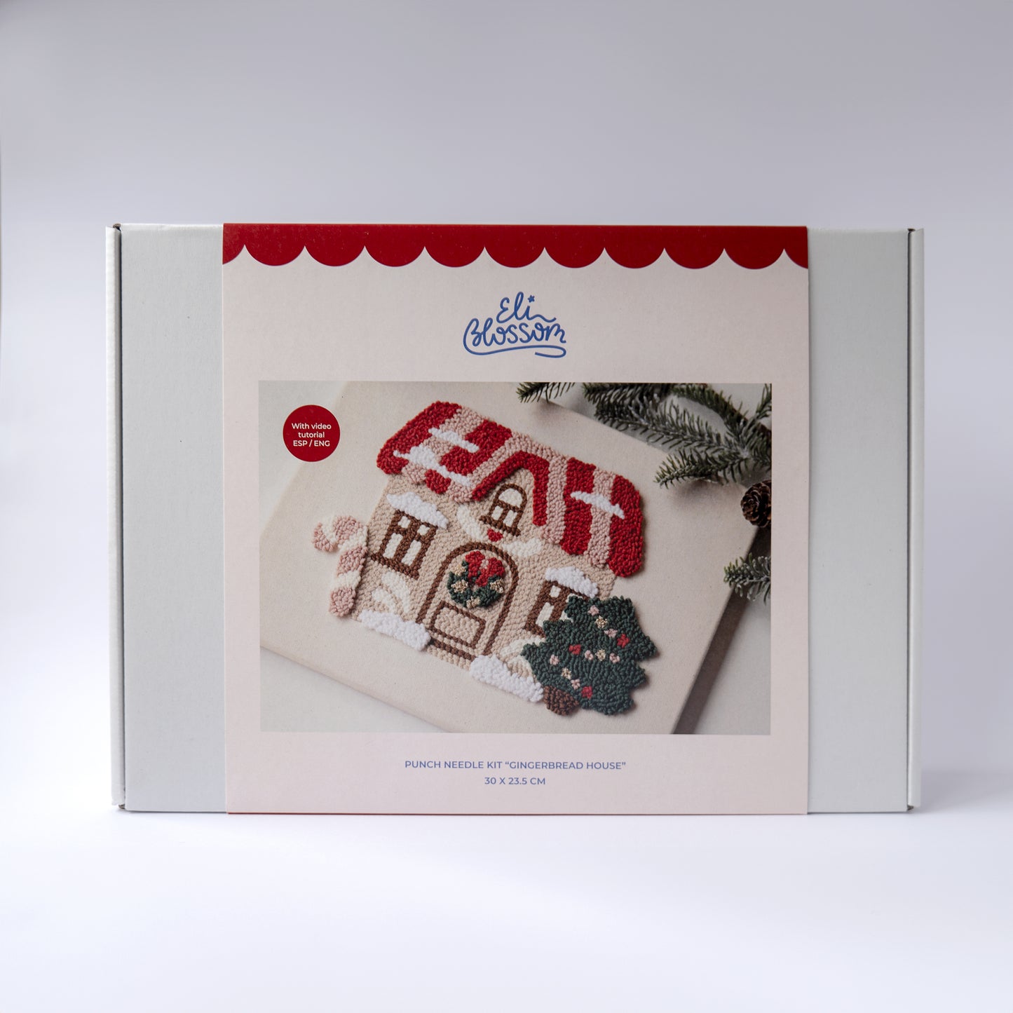 Kit de punch needle "Gingerbread house"