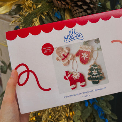 Kit de punch needle "Christmas ornaments"