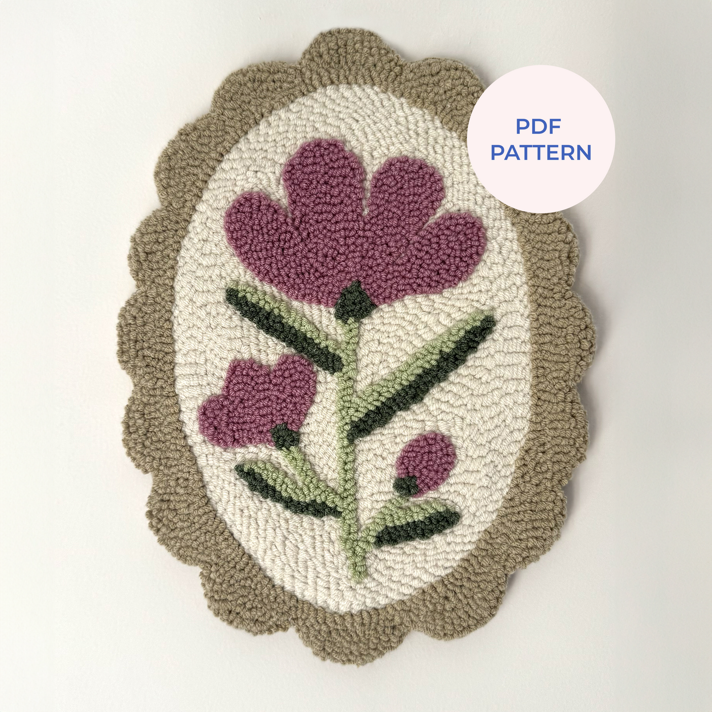 Patrón Digital Punch Needle en PDF – Vintage Garden