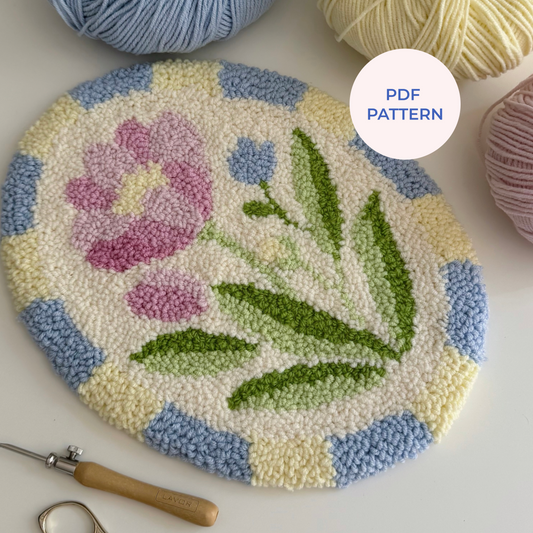 Patrón Digital Punch Needle en PDF – Soft Tulip Meadow